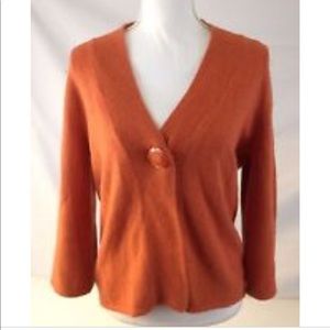 Carole Little Burnt Orange Cardigan